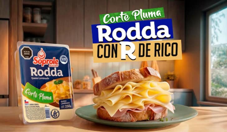 queso corte pluma Soprole Chile